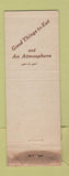 Matchbook Cover - Speck's Restaurant St Louis MO WEAR