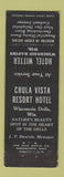 Matchbook Cover - Hotel Witter Wisconsin Rapids WI Chula Vista Resort Dells WI