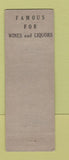Matchbook Cover - Smally's Wine House Milwaukee WI WEAR