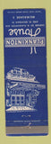 Matchbook Cover - Plankinton House Milwaukee WI BLUE
