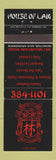 Matchbook Cover - House of Lam Chinese Restaurant Moncton NB