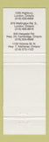 Matchbook Cover - Fu Lam City Chinese Buffet London Cambridge Kitchener ON