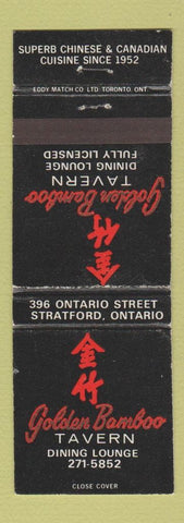 Matchbook Cover - Golden Bamboo Chinese Restaurant Stratford ON WEAR