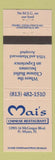Matchbook Cover - Mai's Chinese Restaurant Fort Myers FL