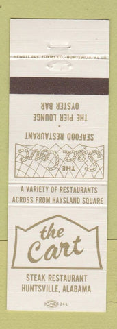 Matchbook Cover - The Cart Steak Restaurant Huntsville AL