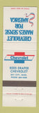 Matchbook Cover - Reed Draper Chevrolet Bay City MI