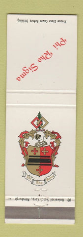 Matchbook Cover - Phi Rho Sigma Fraternity
