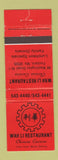Matchbook Cover - Wah Li Restaurant Chinese Foxboro MA WEAR