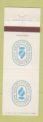 Matchbook Cover - Baylor University Medical Center Dallas TX