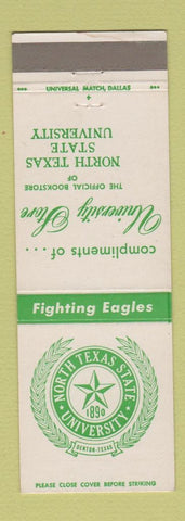 Matchbook Cover - North Texas State University Denton TX