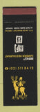 Matchbook Cover - Mings Garden Restaurant Chinese Brussels? Belgium? SAMPLE