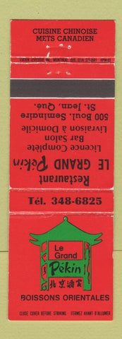 Matchbook Cover - Le Grand Pekin Chinese Restaurant St Jean QC WEAR
