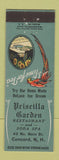 Matchbook Cover - Priscilla Garden Restaurant Concord NH