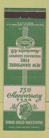 Matchbook Cover - New Hampshire Fire Insurance Manchester NH