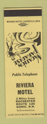 Matchbook Cover - Riviera Motel Gonic NH