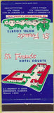Matchbook Cover - St Francis Hotel Courts Mobile Montgomery AL 30 Strike