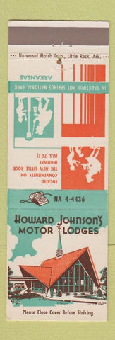 Matchbook Cover - Howard Johnson's Motor Lodges Hot Springs National Park AR
