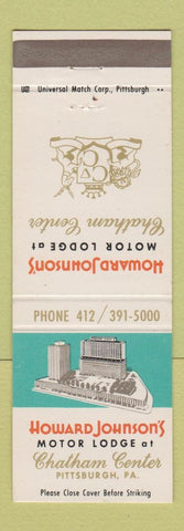 Matchbook Cover - Howard Johnson's Motor Lodge Pittsburgh PA