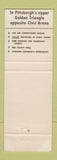 Matchbook Cover - Howard Johnson's Motor Lodge Pittsburgh PA