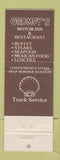Matchbook Cover - Grumpy's Restaurant Flatonia Pasadena TX