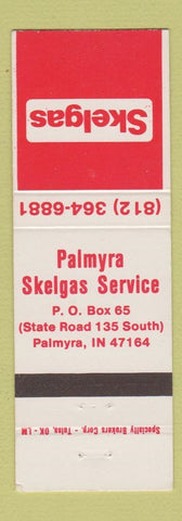 Matchbook Cover - Palmyra IN Skelgas service oil gas