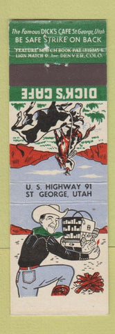 Matchbook Cover - Dick's Cafe St George UT feature