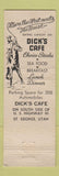 Matchbook Cover - Dick's Cafe St George UT feature