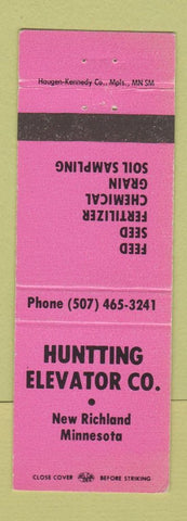Matchbook Cover - Huntting Elevator New Richland MN feed seed WEAR