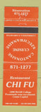 Matchbook Cover - Restaurant Chi Fu Chinese QC