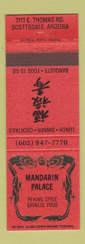 Matchbook Cover - Mandarin Palace Chinese Restaurant Scottsdale AZ