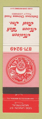 Matchbook Cover - Maison Moon Wah Chinese Restaurant Montreal QC