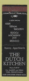 Matchbook Cover - Dutch Kitchen Restaurant York PA Chinese