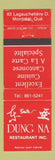 Matchbook Cover - Dung Na Chinese Restaurant Montreal QC