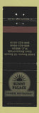 Matchbook Cover - Sunny Palace Chinese Restaurant East Brunswick NJ