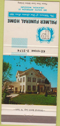 Matchbook Cover - Palmer Funeral Home Lebanon MO 30 Strike