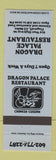 Matchbook Cover - Dragon Palace Chinese Restaurant Flagstaff AZ BLUE