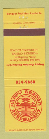 Matchbook Cover - Happy Garden Chinese Restaurant Kent WA