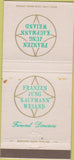 Matchbook Cover - Franzen Jung Funeral Home Menomonee Falls WI WEAR 30 Strike