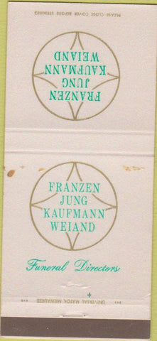 Matchbook Cover - Franzen Jung Funeral Home Menomonee Falls WI WEAR 30 Strike