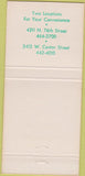 Matchbook Cover - Franzen Jung Funeral Home Menomonee Falls WI WEAR 30 Strike