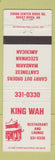 Matchbook Cover - King Wah Chinese Restaurant Rocky River OH
