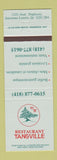 Matchbook Cover - Restaurant Tangville Ancienne Lorette QC