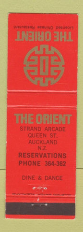 Matchbook Cover - Orient Chinese Restaurant Auckland New Zealand