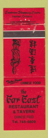 Matchbook Cover - Far East Restaurant Chinese Vanier ON