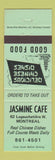 Matchbook Cover - Jasmine Cafe Montreal QC Chinese