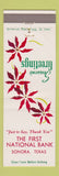 Matchbook Cover - First National Bank Sonora TX Christmas