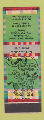 Matchbook Cover - El Charro Mexican Restaurant Austin TX