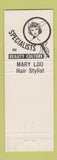 Matchbook Cover - Mary Lou Hair Salon Brownsville TX