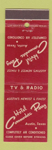 Matchbook Cover - Hotel Commodore Perry Austin TX