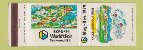 Matchbook Cover - Expo 1974 Spokane WA Falls Gondola Ride